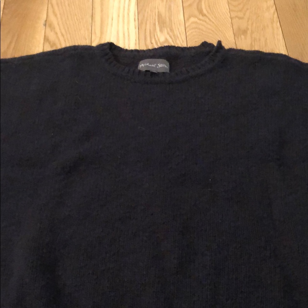 Michael stars sweater with fringe sleeves